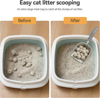 Cat Litter Scoop, Kitty Metal Scooper with Long Handle – Daily Care for Cats - Large / Gray - image 4