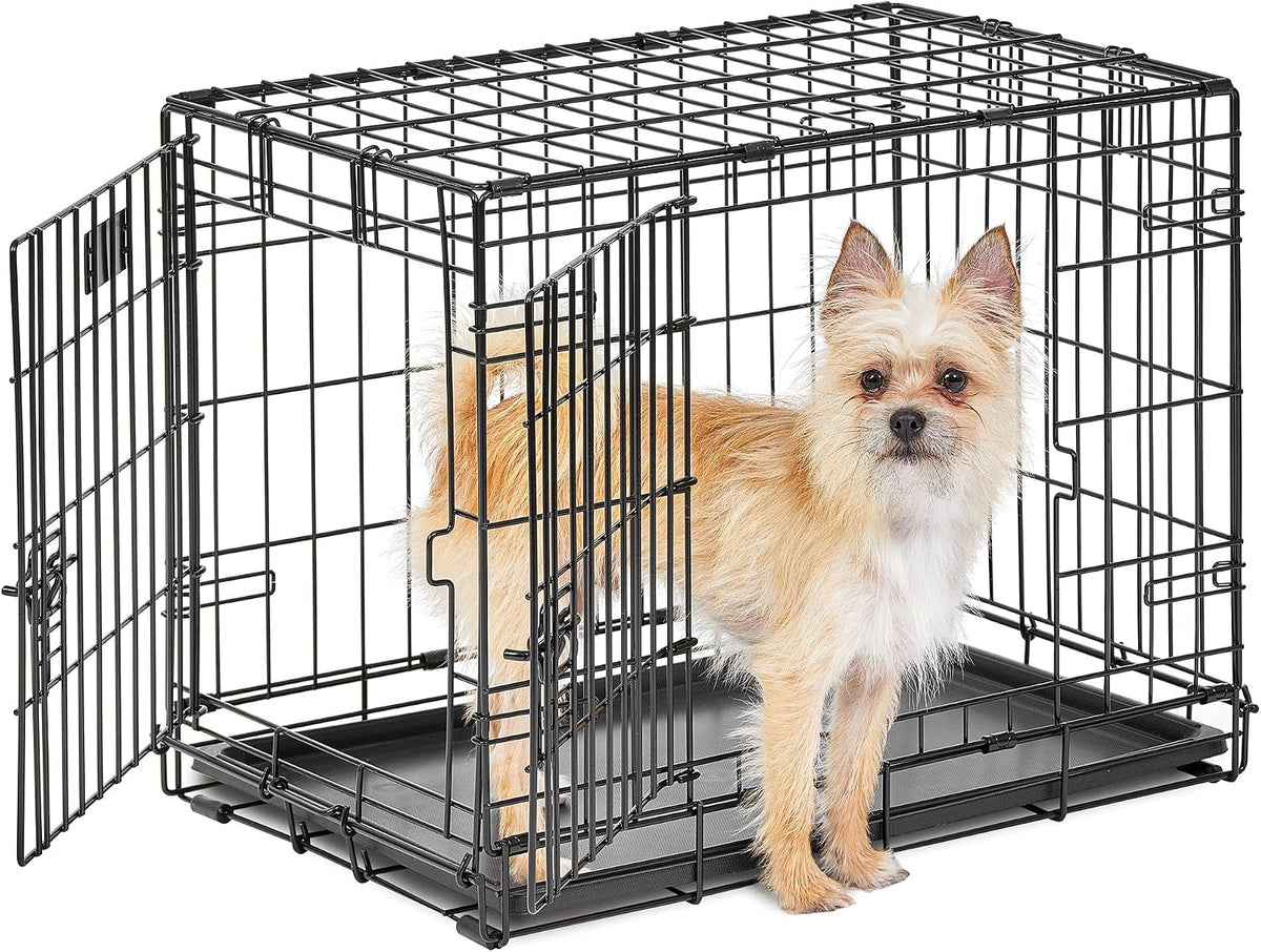 LifeStages by MidWest 36-Inch Double Door Crate, M-L Breeds - Double Door / Fits 24-inch Crate
