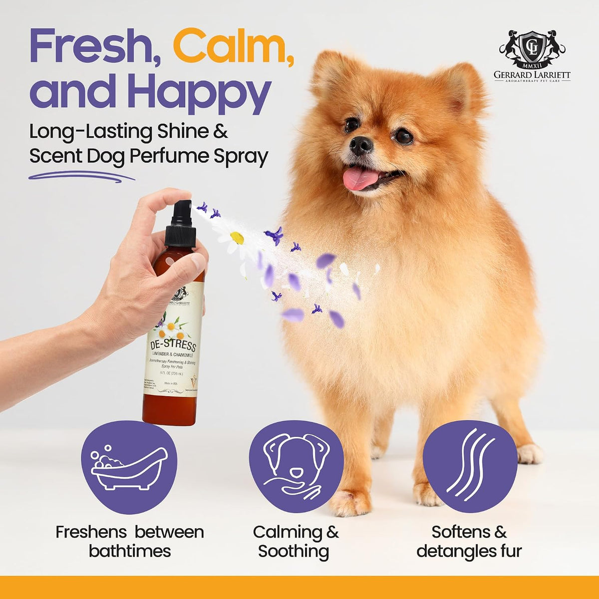 Dog Perfume Spray Long Lasting Chamomile & Lavender 8 Fl Oz - image 2