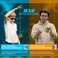 YOYOSTUDIO H17 dual purpose aluminum trick yoyo with strings, glove and case - view 15