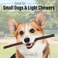 ValueBull Bully Sticks for Small Dogs, Thin 12 Inch, 100 Count - All Natural Dog Treats, 100% Beef Pizzles, Single Ingredient