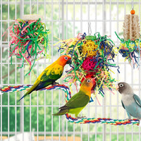 Bird Shredding Foraging Toys Parakeet Toy Chewing Hanging Toy - Without Rope Perch - image 2