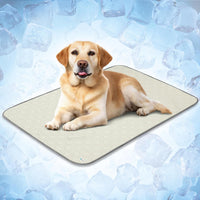 PetAmi Waterproof Dog Cooling Mat Pet Pad for Crate Couch Bed - Beige / Large (40x60)