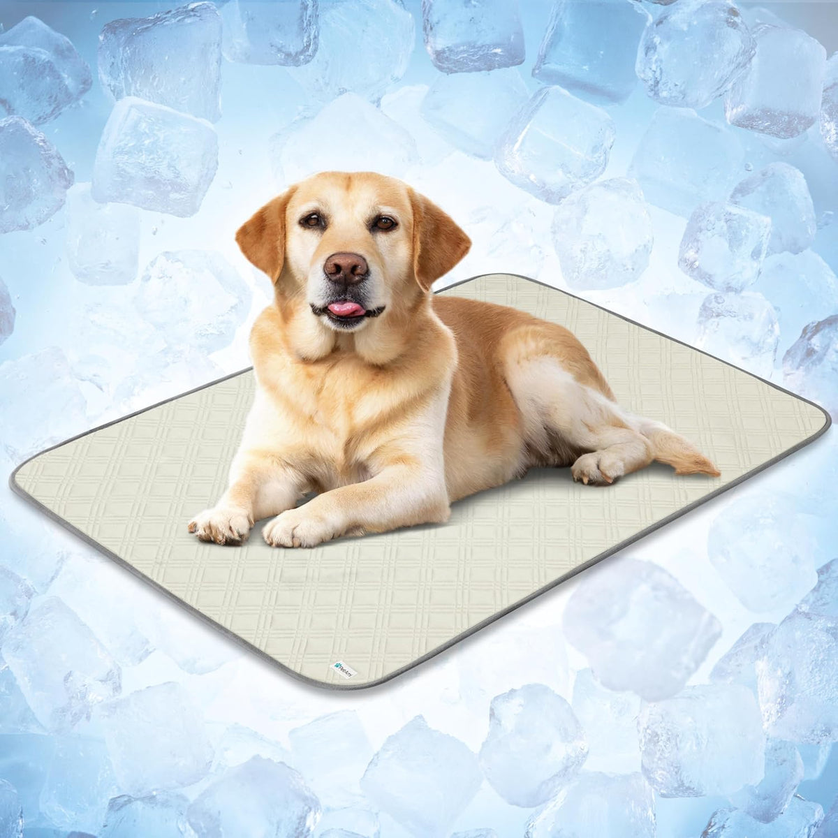 PetAmi Waterproof Dog Cooling Mat Pet Pad for Crate Couch Bed - Beige / Large (40x60)