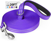 Long Dog Leash XiaZ Training Leashes 10/15/20/30/50/100ft Long Lead - C-Purple / 20 Feet