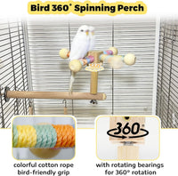Bird Spinning Perch & Swing Toy Combo - image 3
