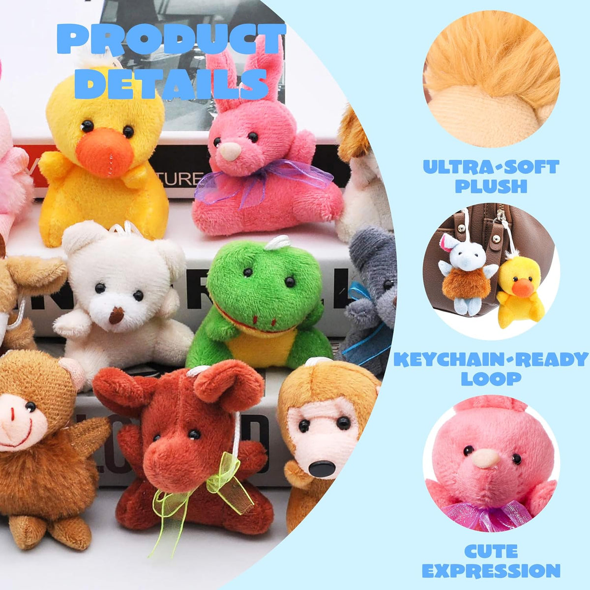 JOYIN 24 Pack Mini Animal Plush Toy Assortment - Sitting Animals - image 4