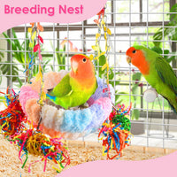 KATUMO Bird Nest, Conure Breeding Bed Parrotlet Snuggle Nest Lovebird Bed Bird Swing Bed for Small - 6.7"L x 6.7"W x 3.5"Th / Pink - image 3