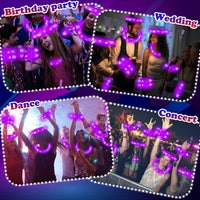 Kannove purple light up glow stick pop tubes, 12 pack - view 20
