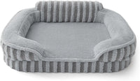 LE SURE Cute Cozy High Back Orthopedic Dog Beds Medium Size Dog - 24.0"l X 18.0"w X 6.0"th / Grey - image 2