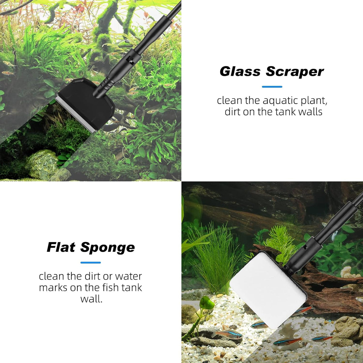 hygger Small Fish Tank Cleaner - Medium - image 2