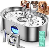 4.2Gal Extra Large Dog Water Fountain - 16L Dog Fountain