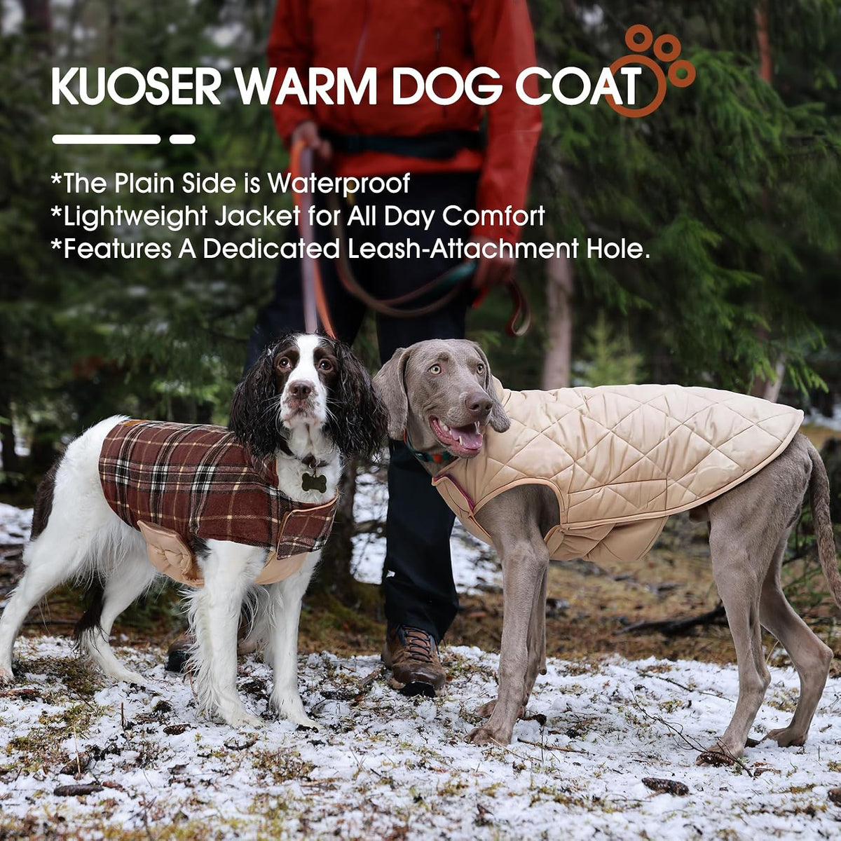 Kuoser Waterproof Dog Coat - Brown / 3X-Large (Pack of 1) - image 3
