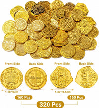 AiFanS 320 plastic gold pirate coins in 4 patterns - view 2