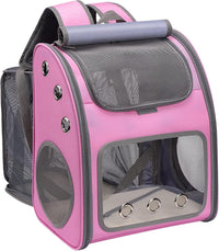 Expandable Cat Backpack Carrier for Small Cats/Dogs Airline Approved – Essentials for Dogs - Pink-Standard