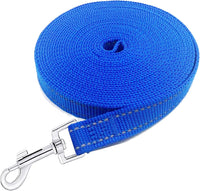 Nylon Training Dog Leash for Small Medium Large Dogs, Camping - Reflective Blue / 100ft - image 3
