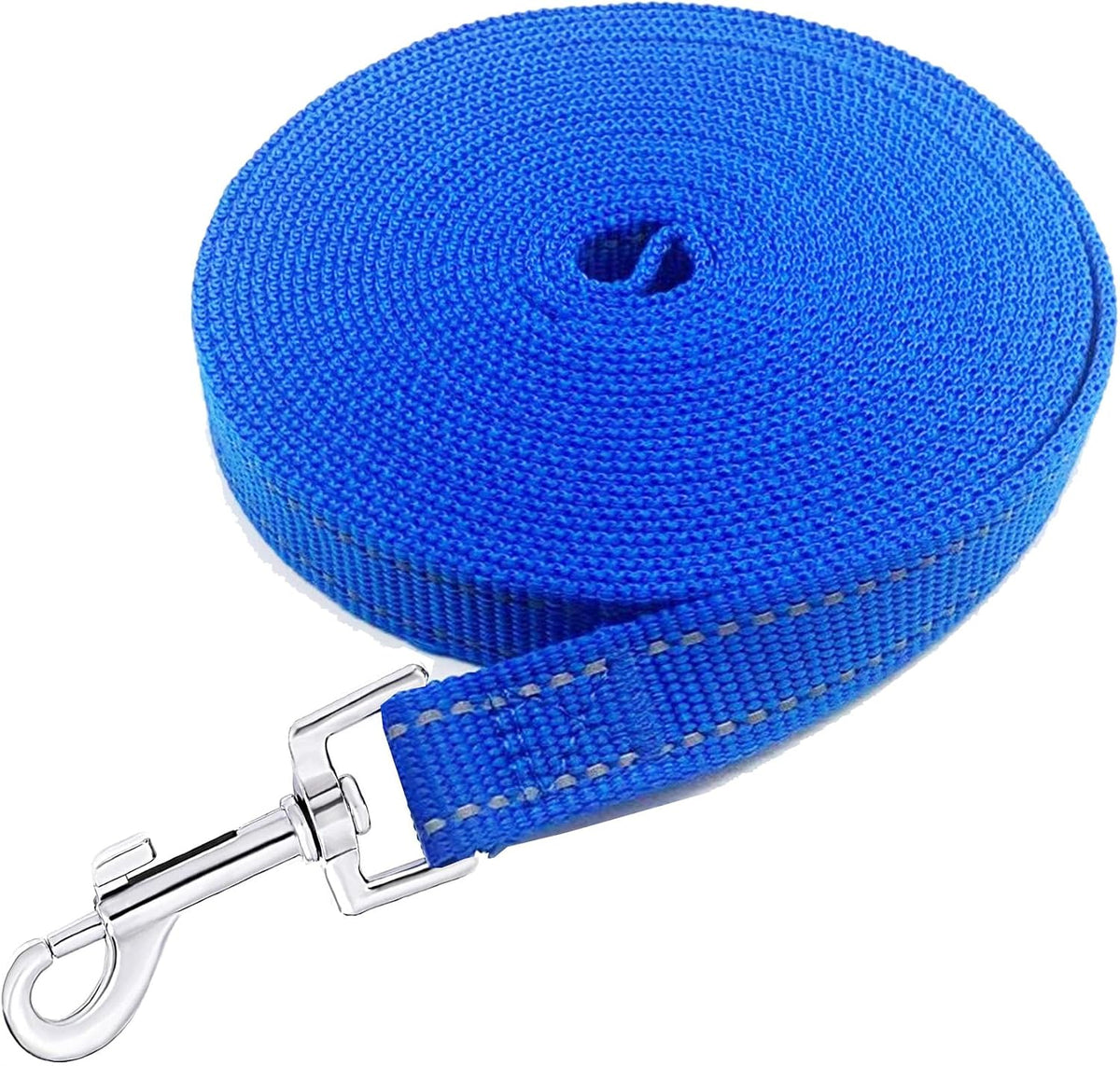 Nylon Training Dog Leash for Small Medium Large Dogs, Camping - Reflective Blue / 100ft - image 3