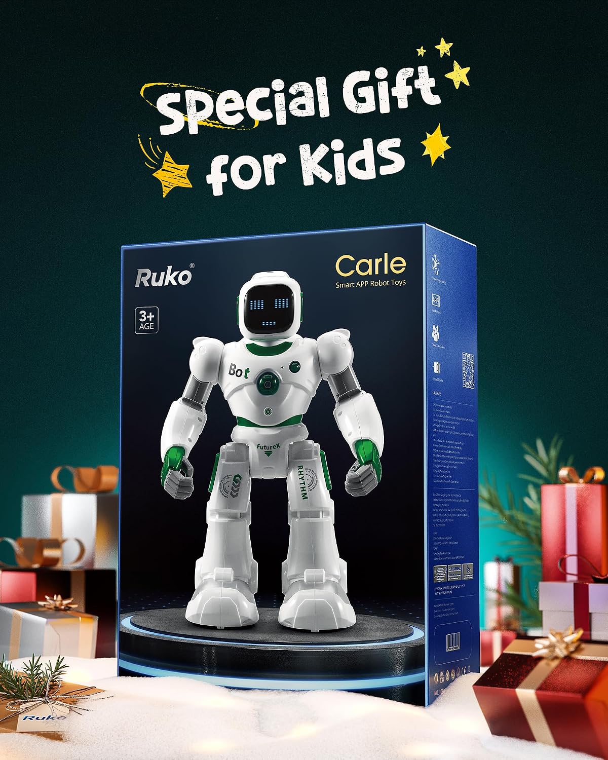 Ruko 1088 Smart Robot Toy for Kids - Green - image 2