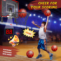 HopeRock Indoor Basketball Hoop for Kids - red adjustable basketball hoop - image 4
