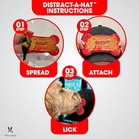 Warren London Hat/Snack Combo - Distract-A-Hat™ Grooming Distraction Tool + 8 oz All-Natural Roasted Peanut Dog Peanut Butter, Xylitol-Free Enrichment & Anxiety-Relief, $42 Value for $34.99