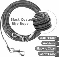 10/15/20/25FT Dog Tie Out Cable - Black / 125Ibs 50ft - image 4
