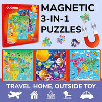 Magnetic Puzzles for Toddlers 3-5 - 3. Maps 36 Pcs Magnetic Puzzles - image 2