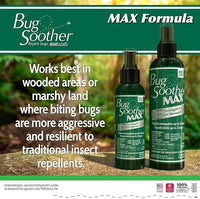 Bug Soother MAX - Extra Strength Natural Gnat, Tick, and Mosquito Repellent, 3 Pack 4 fl oz w/Free 1 oz. Bug Spray Deterrent - DEET Free - Safe for Adults & Environment - Made in USA