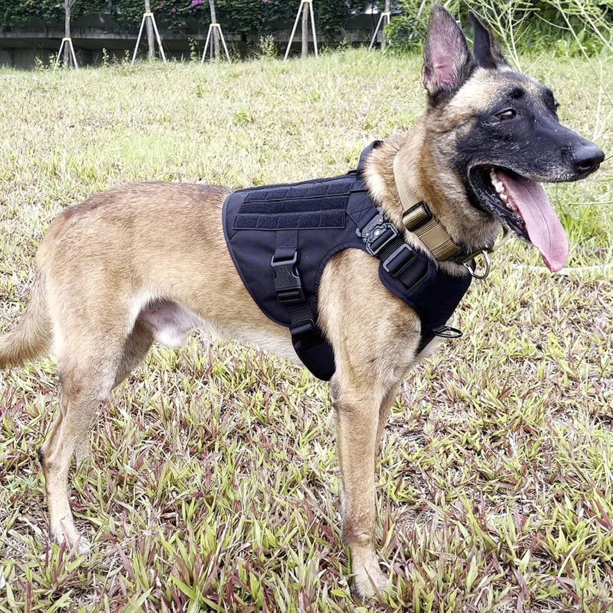 Tactical Dog Harness for Large Dogs, Reflective No Pull Dog Vest - X-Large (Pack of 1) / Black - image 2