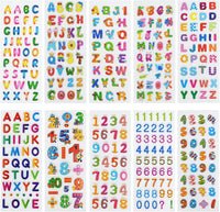 24 Sheets 3D Puffy Stickers for Toddlers Kids Boys Girls – Fun for Kids & Family - Numbers and Letters - image 2