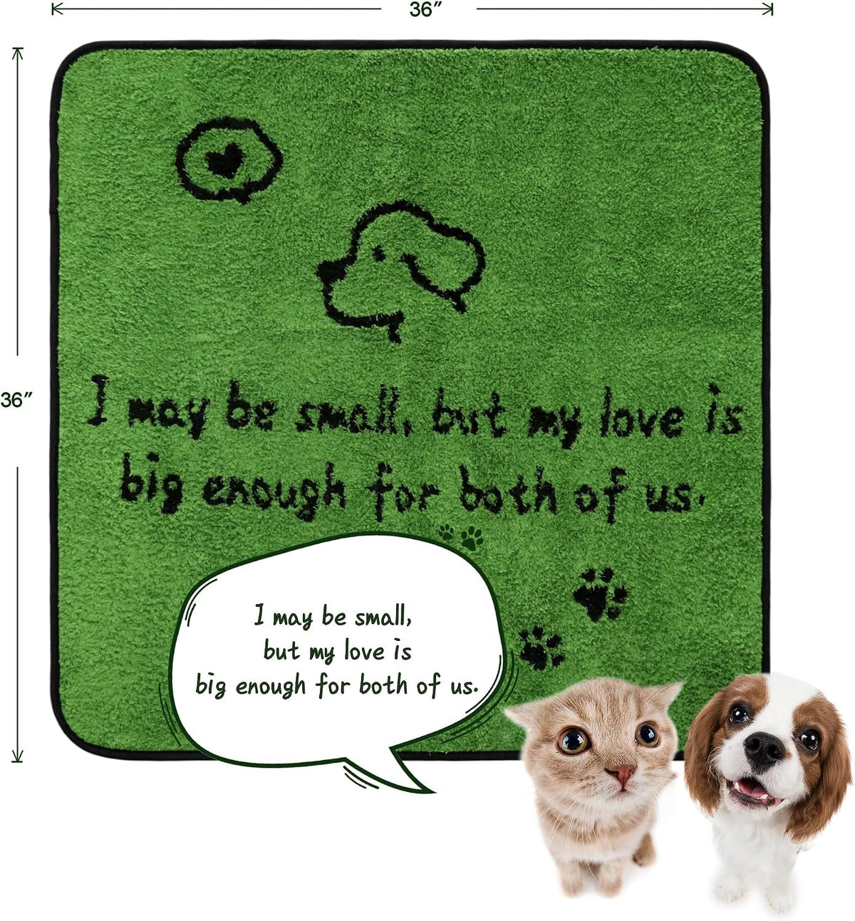 Reusable Dog Pee Pads, Washable Puppy Pads - Flannel / 36"x36"(pack of 2) - image 2