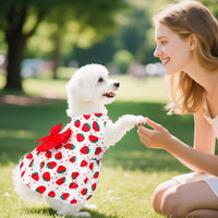 choyaxo Floral Dog Dress Cute Dog Skirt Pet Dress Summer Pet Clothes - Fruits / Large - image 3