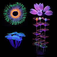 Glowing Fish Tank Decoration Aquarium Plants Accessories Kit #2 – Essentials for Fish - Princess Anemone+strip Coral+Coral+anemone - image 3