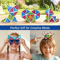 TOSY Magnet Pyramid Glow - 1 Cube Transforms into 1 Billion Shapes, 12 Pieces, 243 Magnets - Glow (Set of 2) - image 4