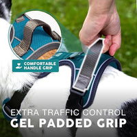 Embark Adventure Dog Harness, Reflective Trim No Pull Dog Harness Medium Sized Dogs - Military Grade Nylon, Front Clip with Gel Lined Handle.