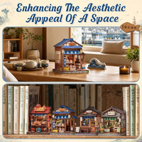 Owl Bookstore Book Nook Kit, 3D Wooden Puzzles with LED - Fukuoka Mentaiko Kitchen - image 4