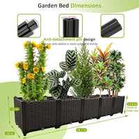 Large Planters for Outdoor Plants pots Elevated Garden Boxes Raised Garden Bed Garden Patio Balcony Deck to Planting Flowers Vegetables Tomato and Herbs