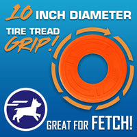 Nerf Dog Tire Flyer Dog Toy Gift Set - Orange / 10 Inch - image 2