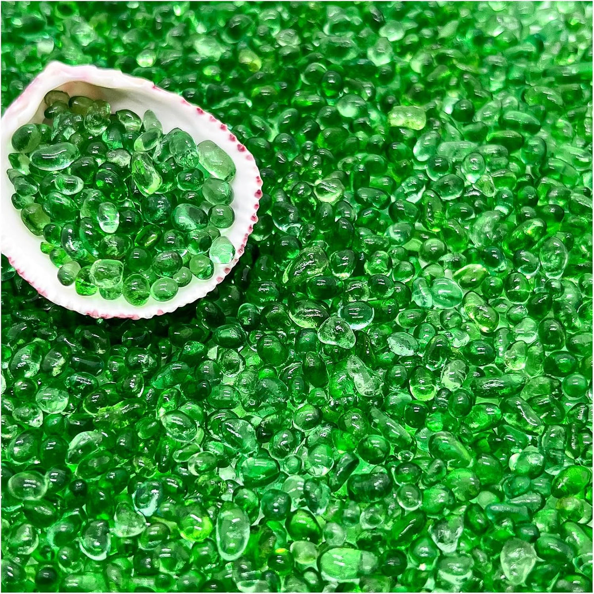 BXI 2.2 Lbs Small Aquarium Substrate Gravel Sand - Green Glass Sand / 2.2 lbs, 0.04''-0.12''(Mini)