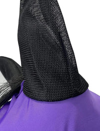Horse Mesh Fly Mask with Ears, Soft Lycra Mesh Mask Anti-UV with Ears Violet, Full