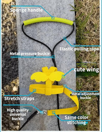 Pet Parrot Bird Harness Leash Adjustable Bird Flying Harness Traction Rope with Cute Wing for Parrots Pigeons Budgerigar Lovebird Cockatiel Mynah Outdoor Training Toy (S, Purple)