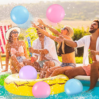Yinder 24 Pcs Clear Beach Balls Inflatable Bubble Ball Decorations - Cute / Pastel - image 4