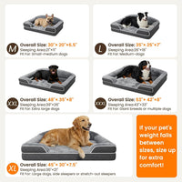 Orthopedic Dog Bed for Extra Large Dogs - Dark Grey / 45.0"L x 30.0"W x 7.5"Th - image 2