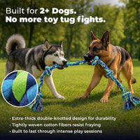 Pacific Pups Products Giant Dog Rope Toy - Neon / 1 Pack - image 4
