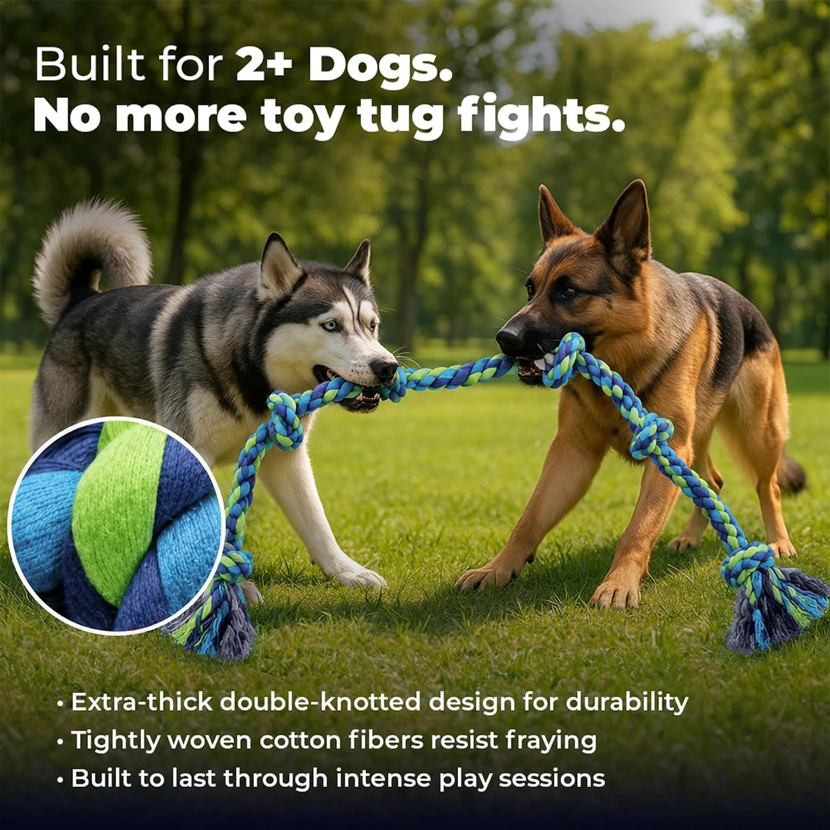 Pacific Pups Products Giant Dog Rope Toy - Neon / 1 Pack - image 4