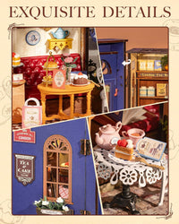Rolife Bakery Shop DIY Miniature Dollhouse Kit Creative Gift - Leisure Time Tea Room - image 3