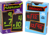 Regal Games Math Flash Cards for Addition & Subtraction, 1st - Multiplication & Division - 2 Pack