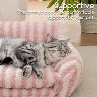 Hollypet Cat Bed Small Dog Orthopedic Couch Beds for Pets up to – Essentials for Cats - 21"L x 15"W x 8"Th / Pink - image 4