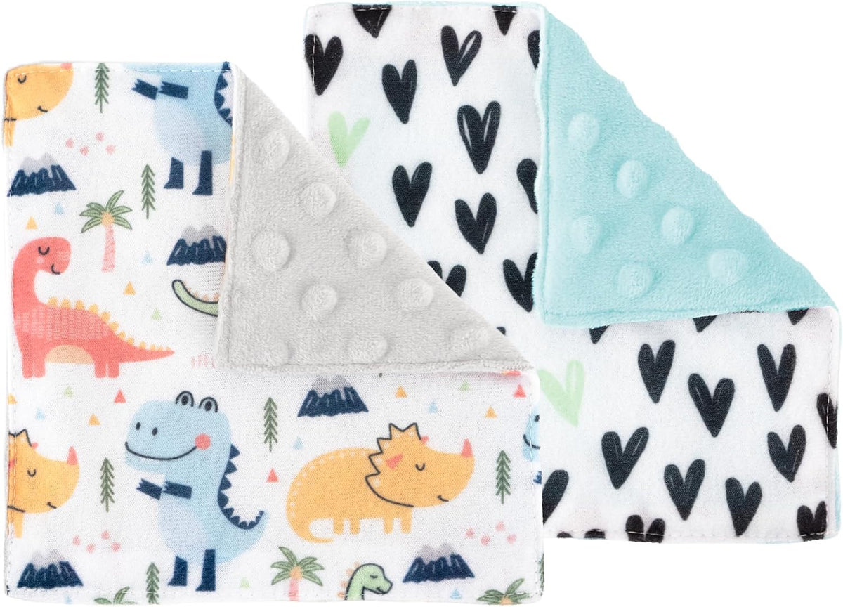 S&T INC. Aura Crinkle Square Baby Toys, 6" x 6" - Dinosaurs