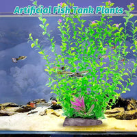 Hamiledyi Aquarium Plastic Plants Aquarium Decor Artificial Fish Tank Plants,Tall Fish Tank Decorations, Extra Large Aquarium Plant 20.4-inch Tall,1PCS