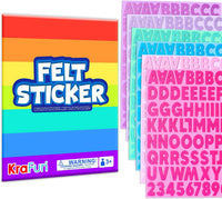 KRAFUN felt letter stickers with alphabet, numbers, stars and hearts - view 2